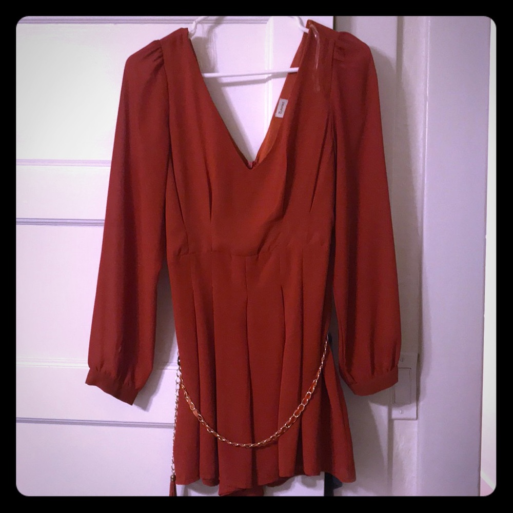 Burnt orange romper
